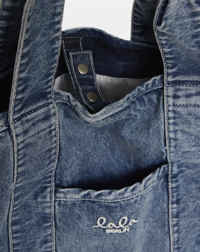 Merge East West Denim Tote Taske - Lala Berlin
